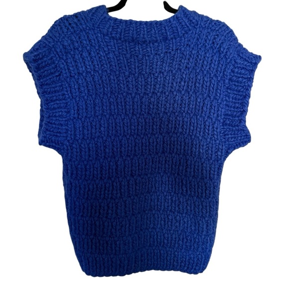 Anthropologie English Factory Chunky Knit Oversized Sweater Vest - Picture 8 of 11